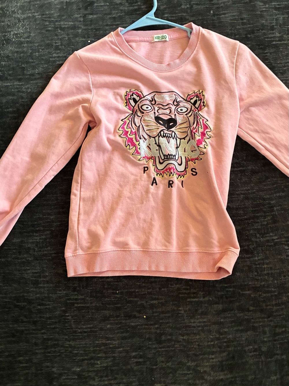 Kenzo Kids Light Pink Tiger Logo Sweatshirt